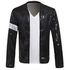 Role Play Michael Jackson Costumes Billie Jean Armband Sequin Jacket for Adults Halloween Party Dress Up