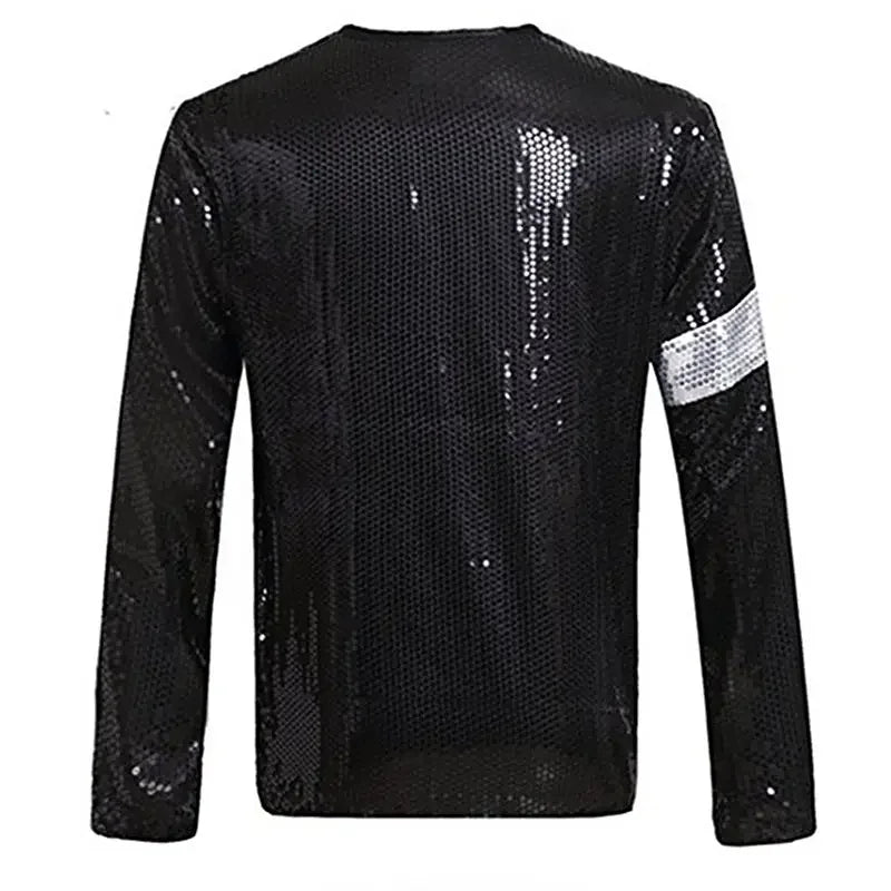 Role Play Michael Jackson Costumes Billie Jean Armband Sequin Jacket for Adults Halloween Party Dress Up